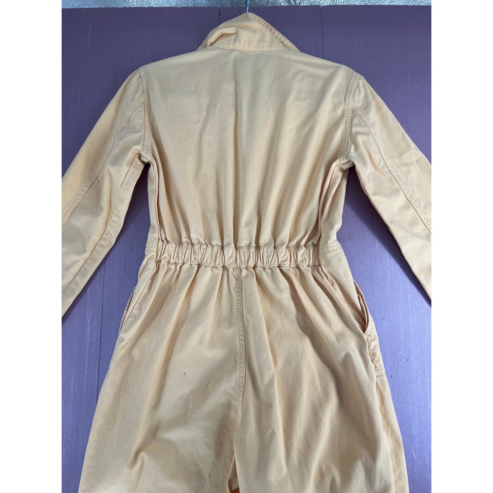 BDG Utility Boiler Jumpsuit Yellow Cotton Long Sleeve Zip Up Size Small UO - Picture 7 of 12